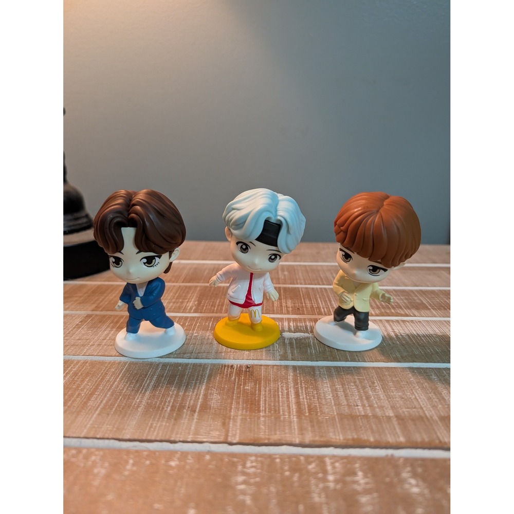 BTS TinyTAN Dynamite Mini Figures V Suga Jimin K-Pop McDonald's Collectibles 3pc